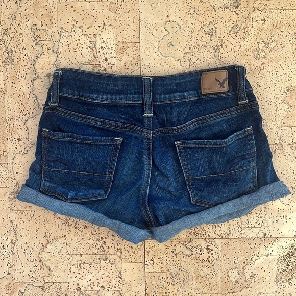 American Eagle Outfitters Blue Jean Super Stretch Shorts - Picture 4 of 8
